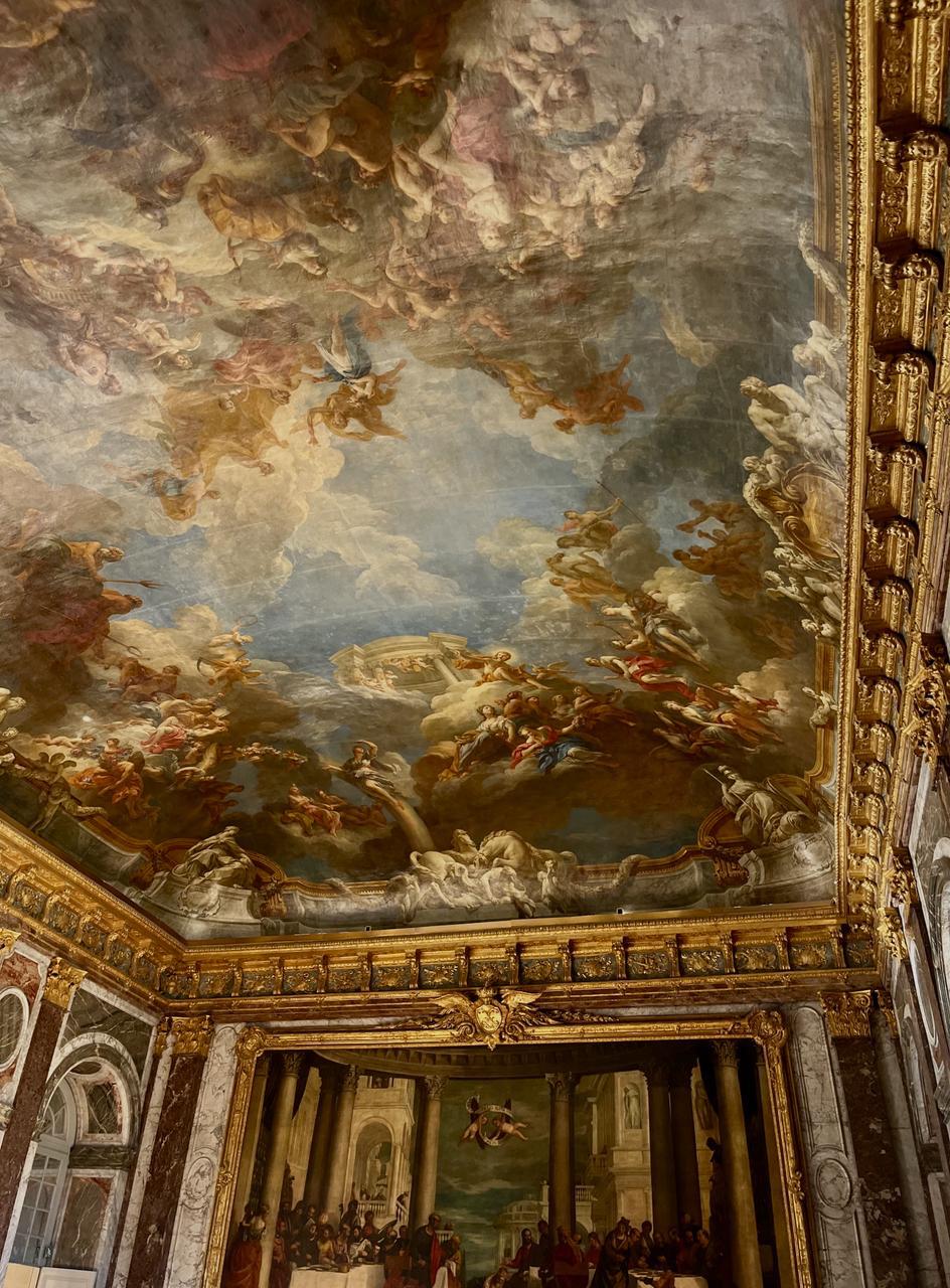 Painted ceiling fresco at Versailles