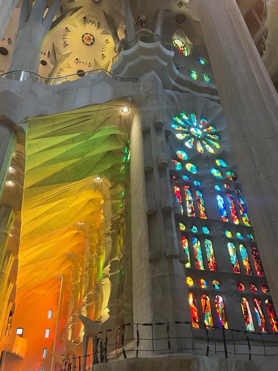 Sagrada Família stained glass interior