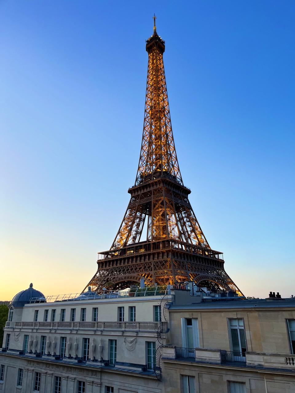 Eiffel Tower at golden hour